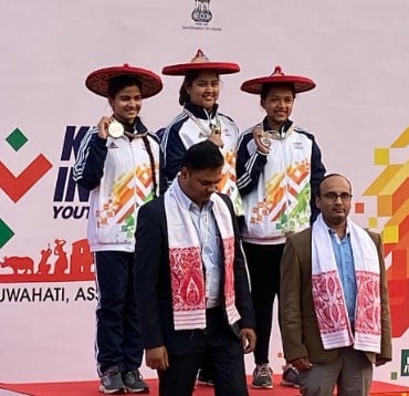 Sift Kaur Samra during the Khelo Indian Shooting Championships held in Assam