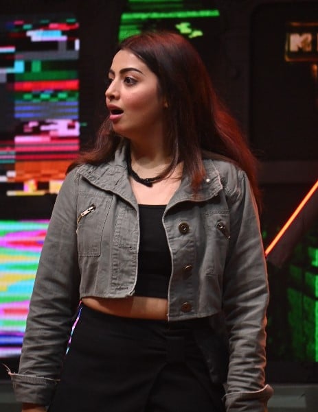 Simran Behl on the sets of the reality show MTV Roadies Season 20 (2025)