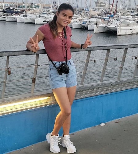 Simran Sharma during her vacation