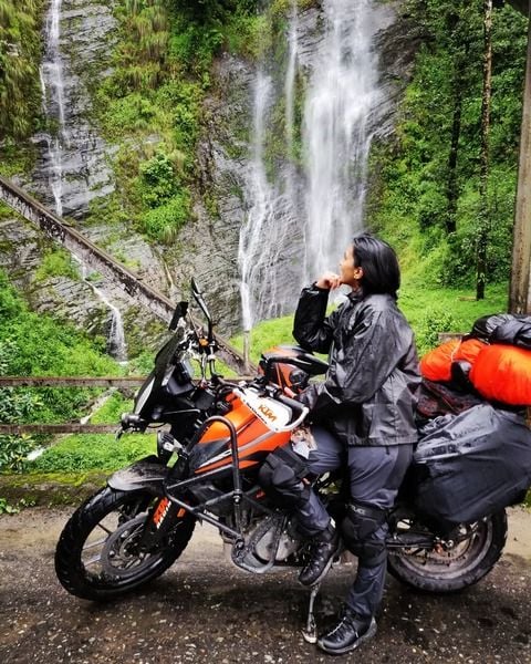 Sindhu Lokhnath with her bike
