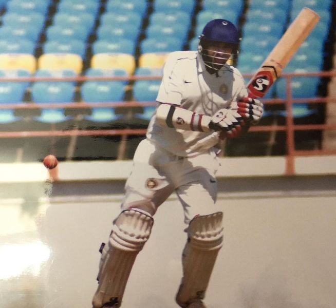 Sitanshu Kotak playing for Saurashtra in 1990s