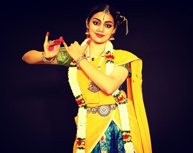 Sivasri Skandaprasad in a still from one of her live dance performances