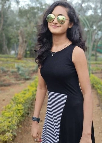 Smeha Manimegalai during her vacation