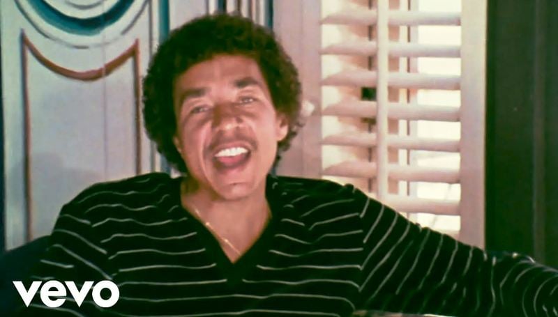Smokey Robinson in a still from the music video of the song 