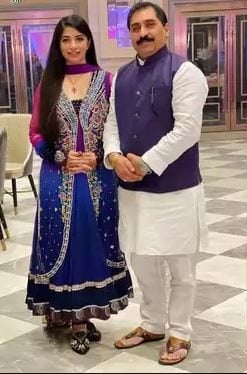 Snehal Rai with her husband, Madhvendra Rai