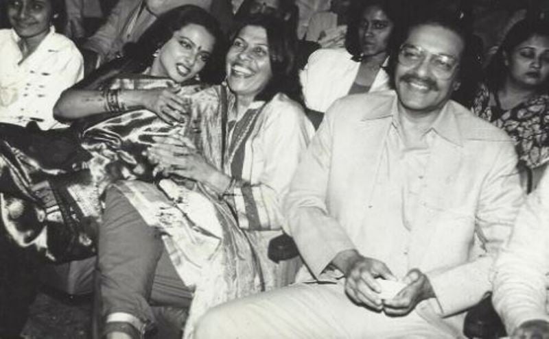 Snehlata Panday with Sharad Panday and Rekha
