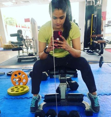Snehlata Shukla at the gym