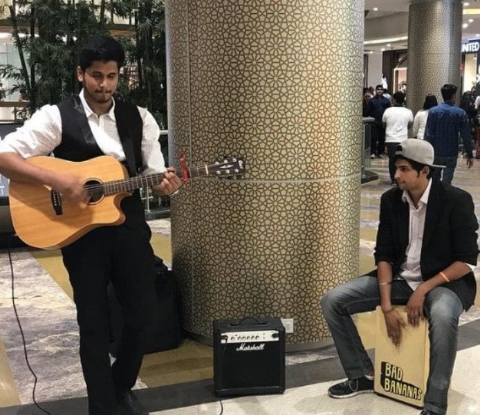 Sohil Jhuti playing guitar