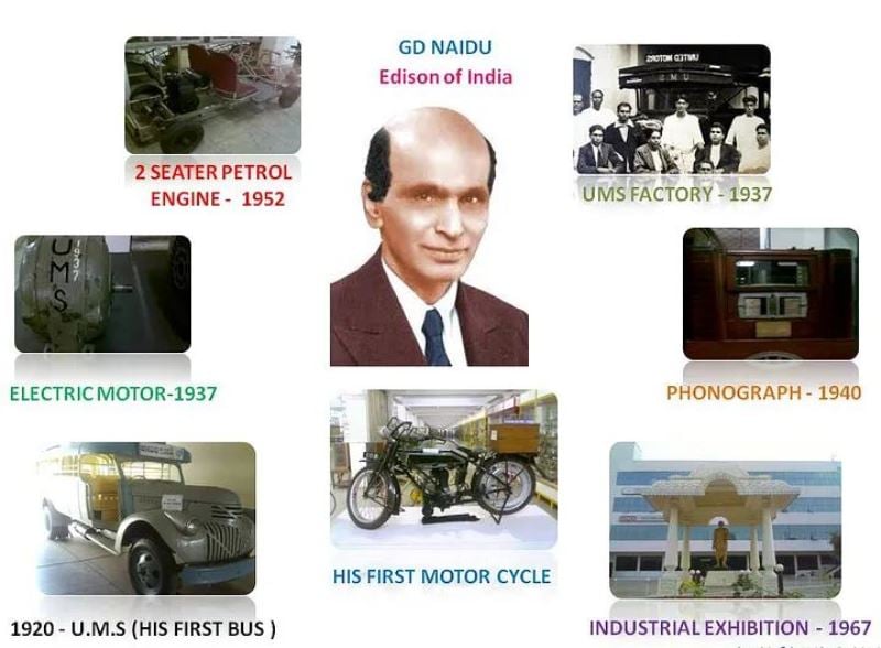 Some of the inventions done by G. D. Naidu