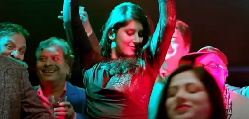 Sonal Mudgal in a still from one of the songs of the Bollywood film 10 Nahi 40 (2022)