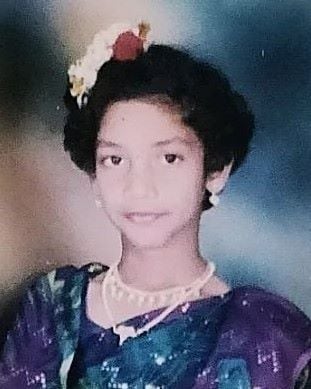 Sonali Vishnu Shingate as a young child