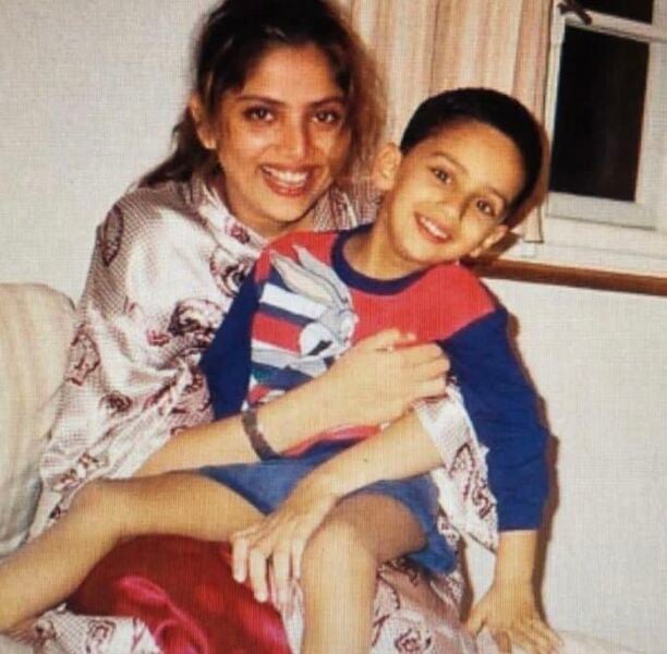 Sonam with her son Gaurav Rai