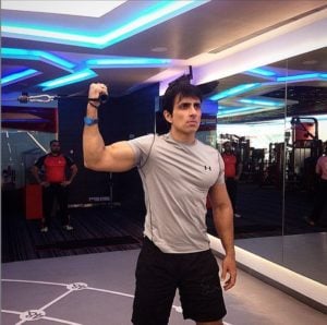 Sonu Sood inside the gym