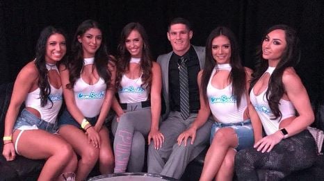 Sophia Leone (second from left) when she joined adult entertainment industry in 2015