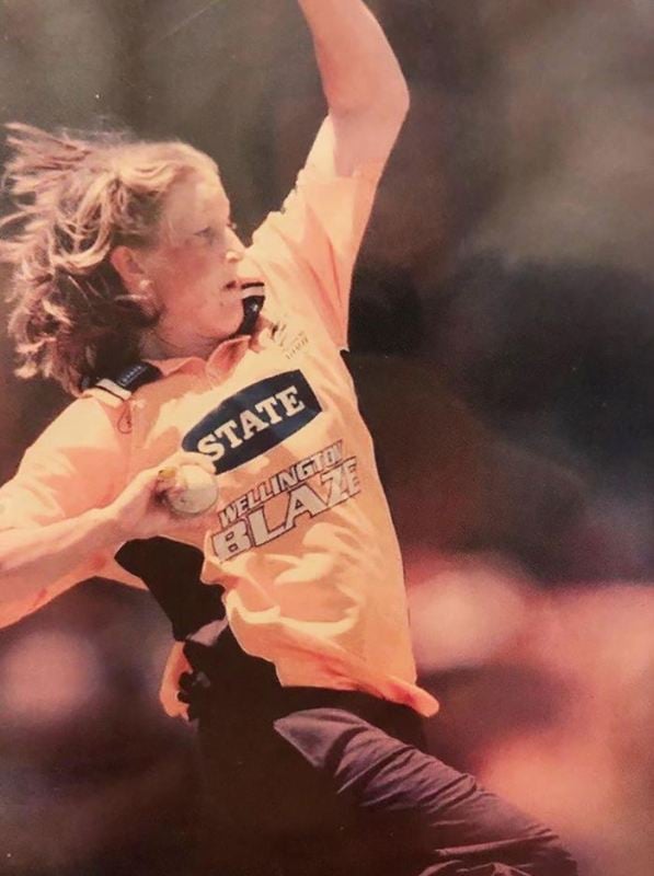 Sophie during her first game for the Wellington Blaze at the age of 14