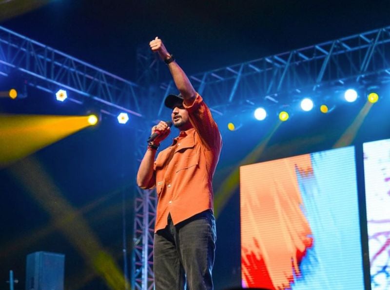 Sourabh Yadav during one of his live shows in Chandigarh