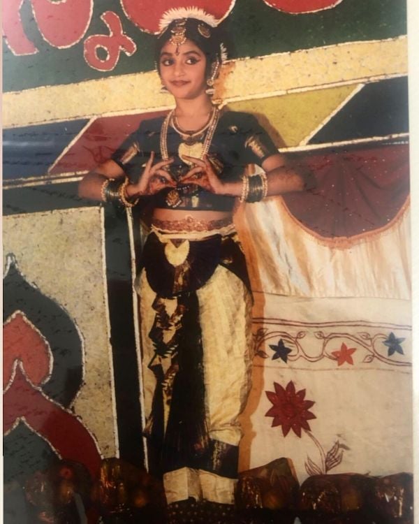 Sreeleela while performing at her Arangetram