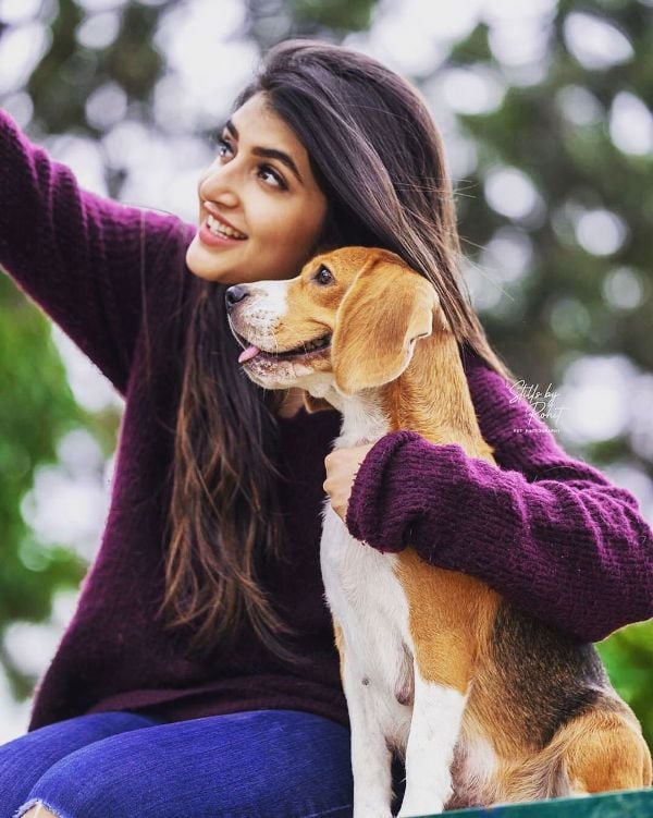Sreeleela with a dog