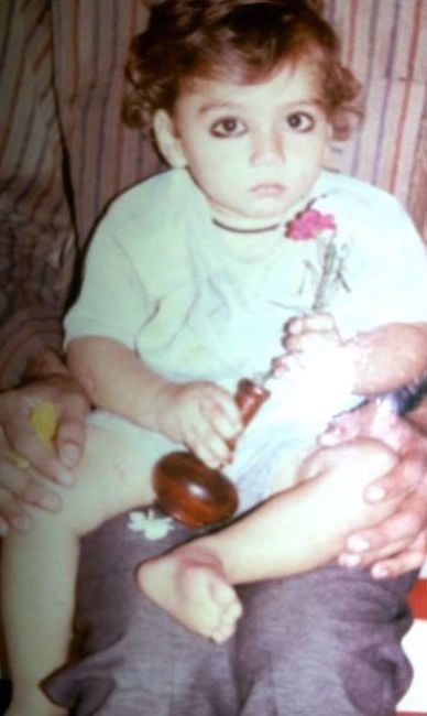 Srikant Dwivedi during his childhood