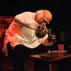 Srikant Maski in a still from the theatre play Khurana Is Purana