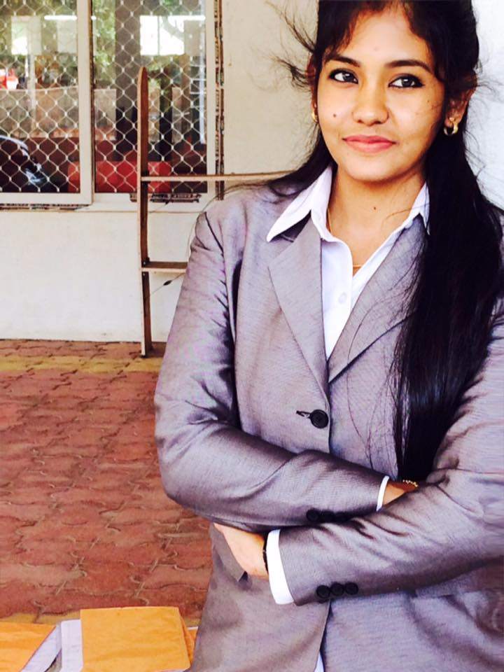 Sruthi Shanmuga Priya during her college days