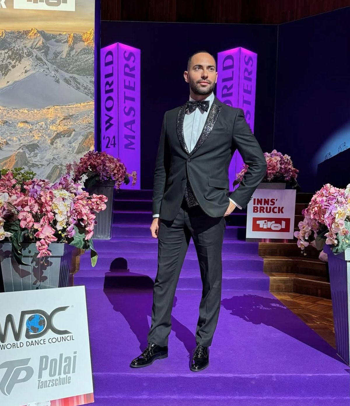 Stefano Oradei as a dance judge in the Dutch Open Championships 2023, Assen, Netherlands