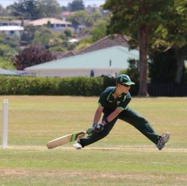 Steffan Nero playing cricket when he was young