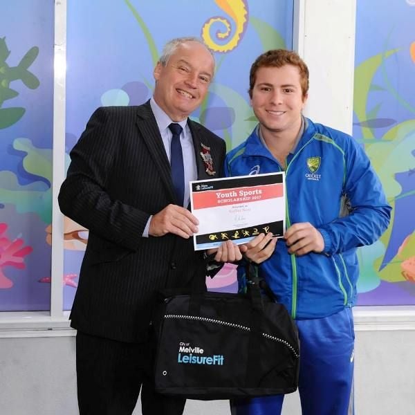  Steffan Nero after winning the Youth Sports scholarship