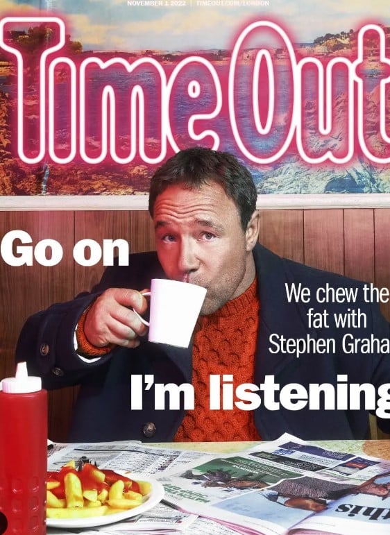 Stephen Graham on the cover of a magazine