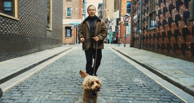 Stephen Graham with his pet