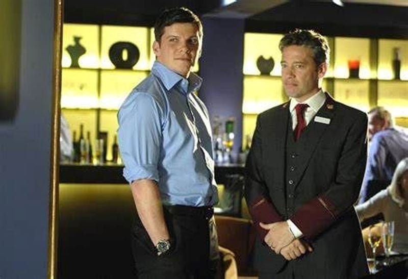 Steven Pinder in still from the film Hotel Babylon (2006)