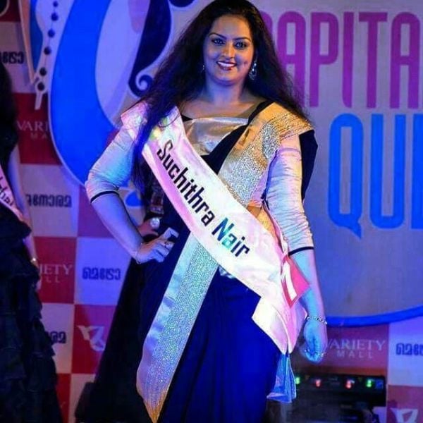 Suchithra Nair walking on the ramp