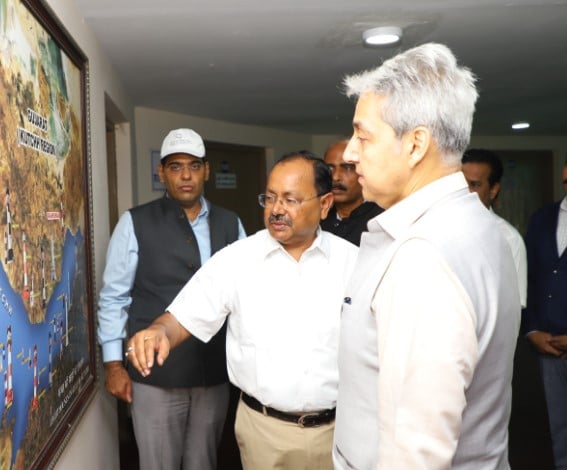 Sudhansh Pant while attending a meet as the Secretary of the Ministry of Ports, Shipping, and Waterways