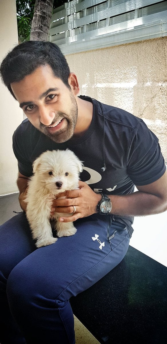 Suhail Chandhok with his pet