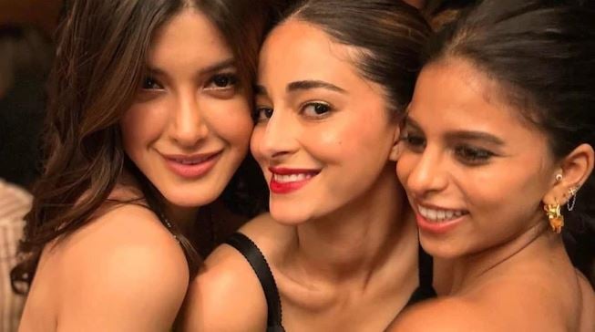 Suhana Khan with Shanaya Kapoor and Ananya Pandey