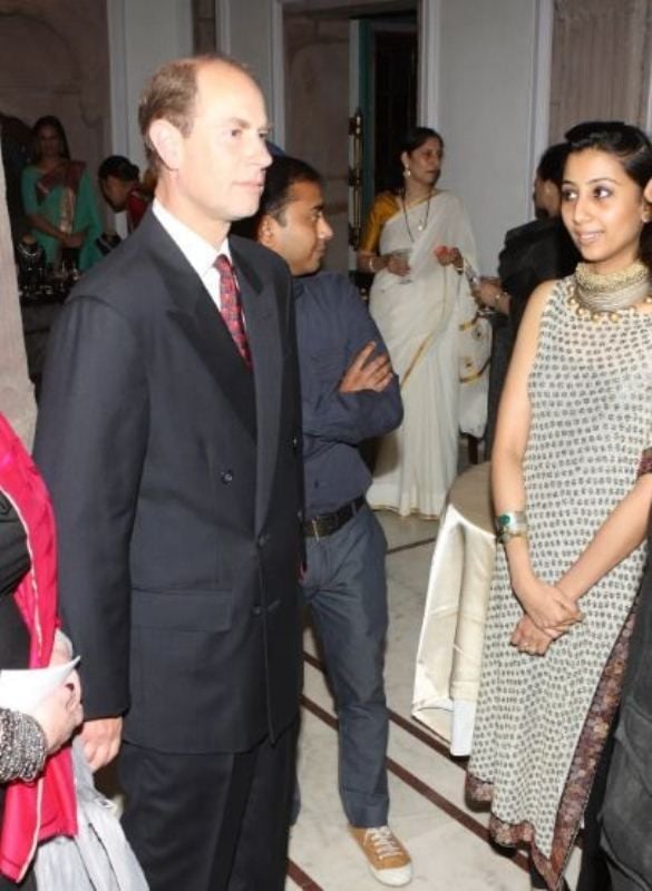 Suhani Pittie with a member of British Royal family