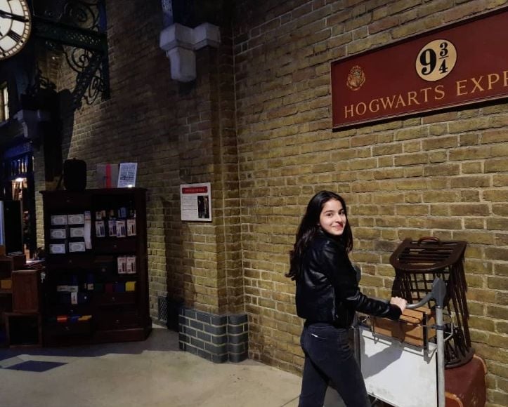 Suhani in the Harry Potter Studio in London