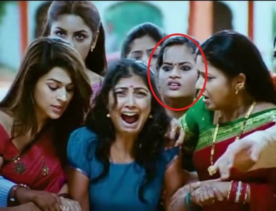 Suja Varunee in a still from the film Nagavalli