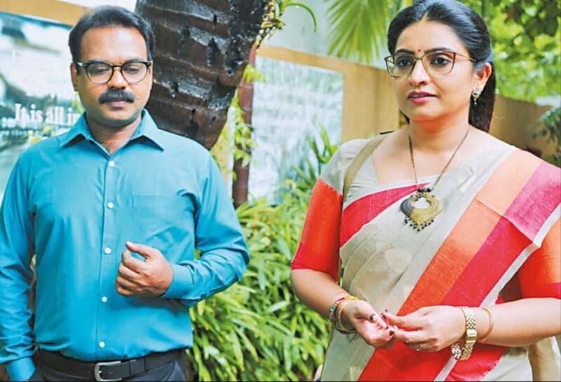 Sujitha (right) in a still from the Tamil anthology film titled 