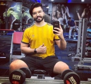 Sukh Kharoud during his workout