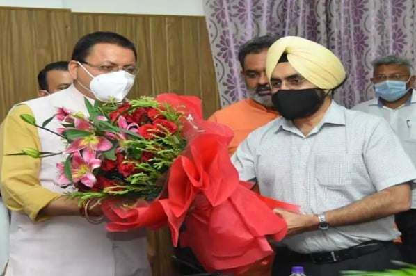 Sukhbir Singh Sandhu after being appointed as the chief secretary of Uttarakhand