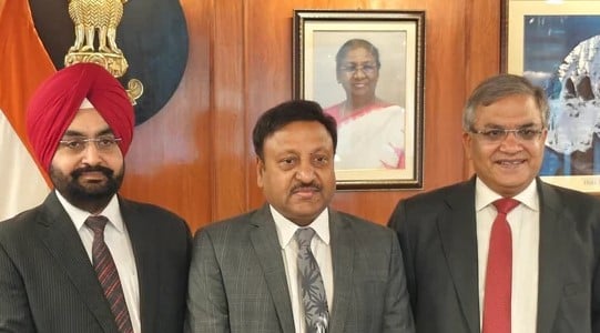 Sukhbir Singh Sandhu after being appointed as the Election Commissioner of India