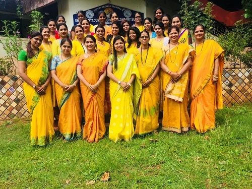 Sulakshana Sawant with her school staff