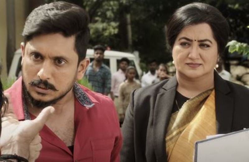 Sumalatha in a still from the Kanadda film Thayige Thakka Maga (2018)