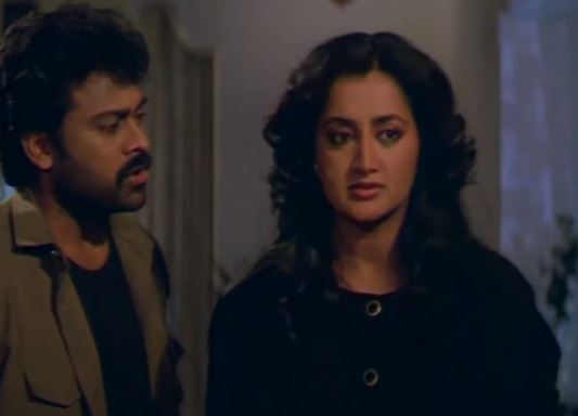 Sumalatha in a still from the film Gang Leader (1991)