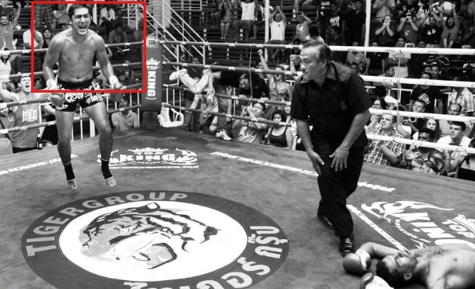 Suman Mokhtarian after winning a championship at Tiger Muay Thai Bali and Mixed Martial Arts