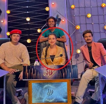 Sumi Borah on the sets of the dance reality show