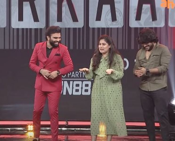 Sunaina Badam (centre) on the show 