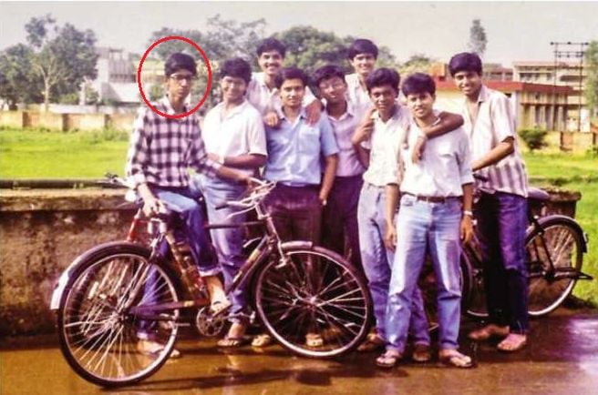 Sundar Pichai during his school days (extreme left)