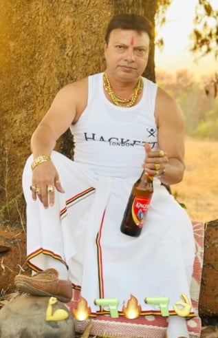 Surendra Patil, while enjoying an alcoholic drink